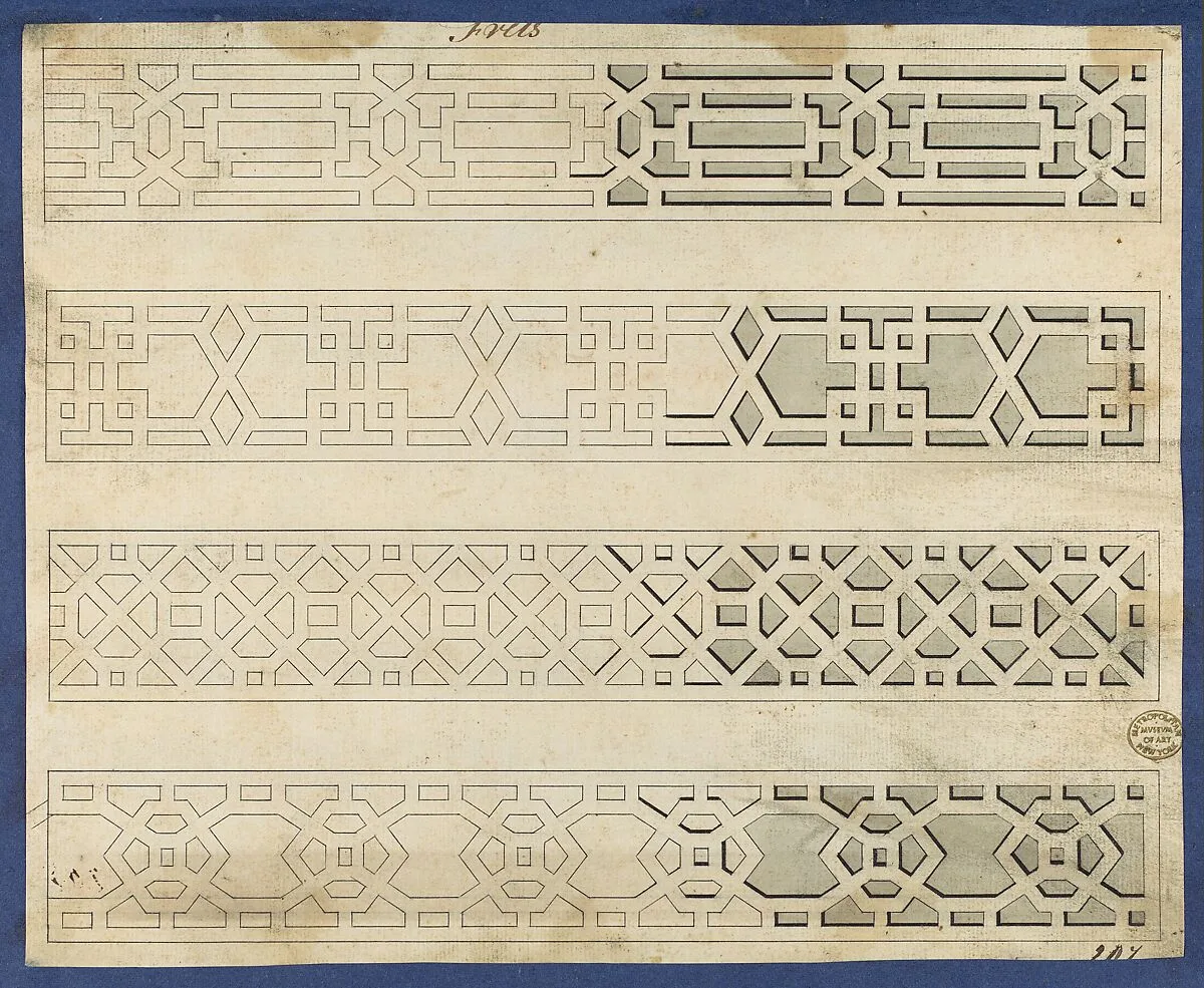Frets, from Chippendale Drawings, Vol. II — Thomas Chippendale