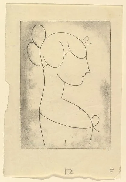 Female Head (Profile Bust of a Girl) — Elie Nadelman