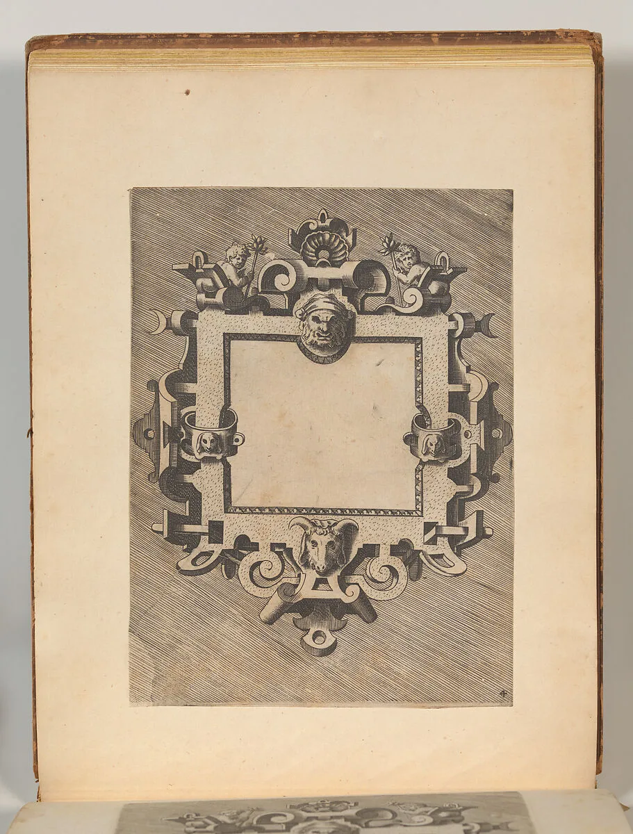 Targhe ed altri ornati di varie e capricciose invenzioni (Cartouches and other ornaments of various and capricious invention, page 32) — Carlo Losi|Hans Vredeman de Vries