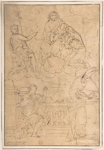 Madonna and Child with Saint John the Baptist and three other Saints