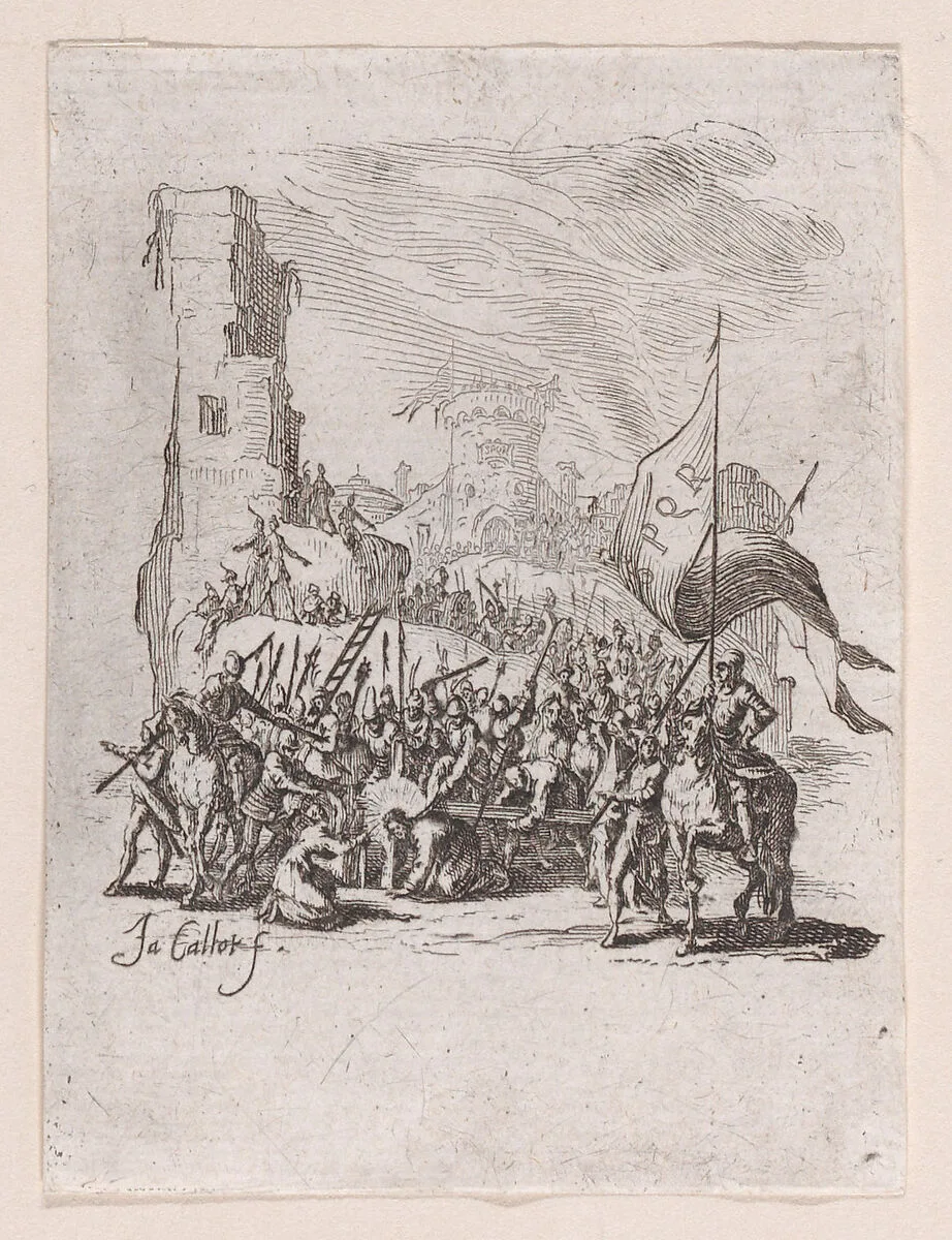Le Portement de Croix (Jesus Carrying the Cross), from La Petite Passion (The Little Passion) — Jacques Callot