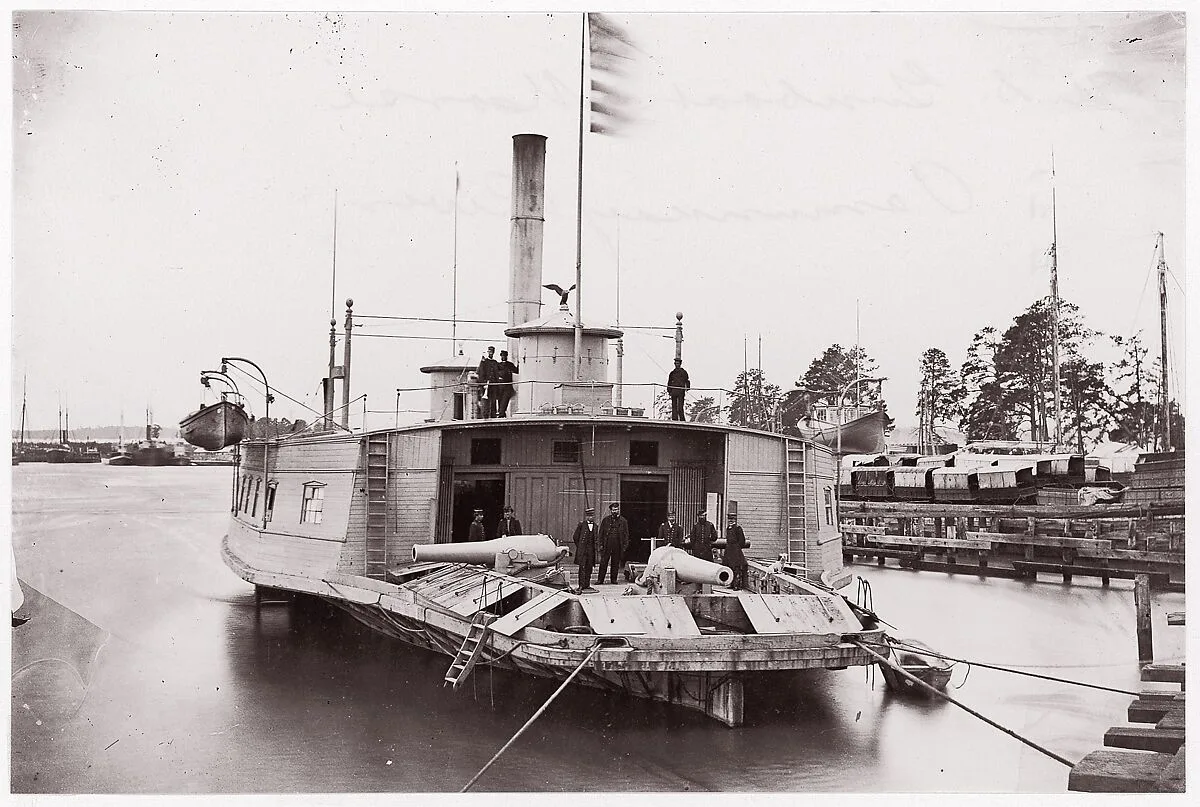 U.S. Gunboat "Commodore Perry" on Pamunkey River — Timothy H. O'Sullivan|Mathew B. Brady