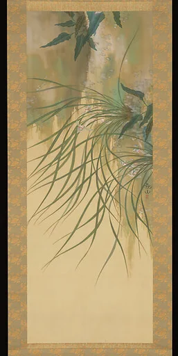 下村観山筆 春蘭|Spring Orchids