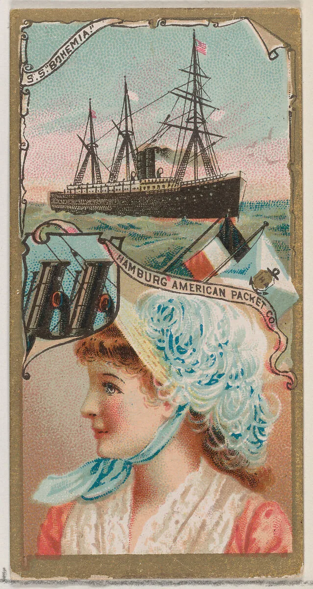 Steamship Bohemia, Hamburg American Packet Company, from the Ocean and River Steamers series (N83) for Duke brand cigarettes — W. Duke, Sons & Co.