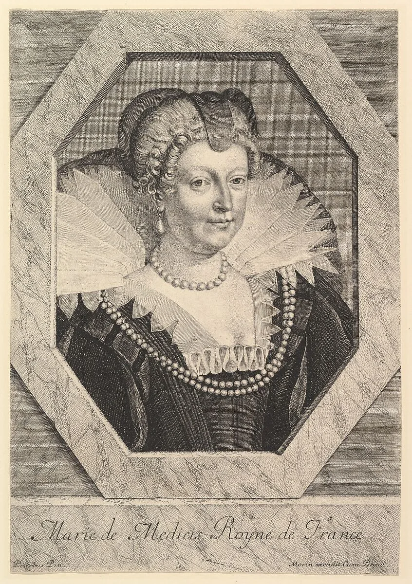 Marie de Medicis, reine de France — Jean Morin|Frans Pourbus the Younger