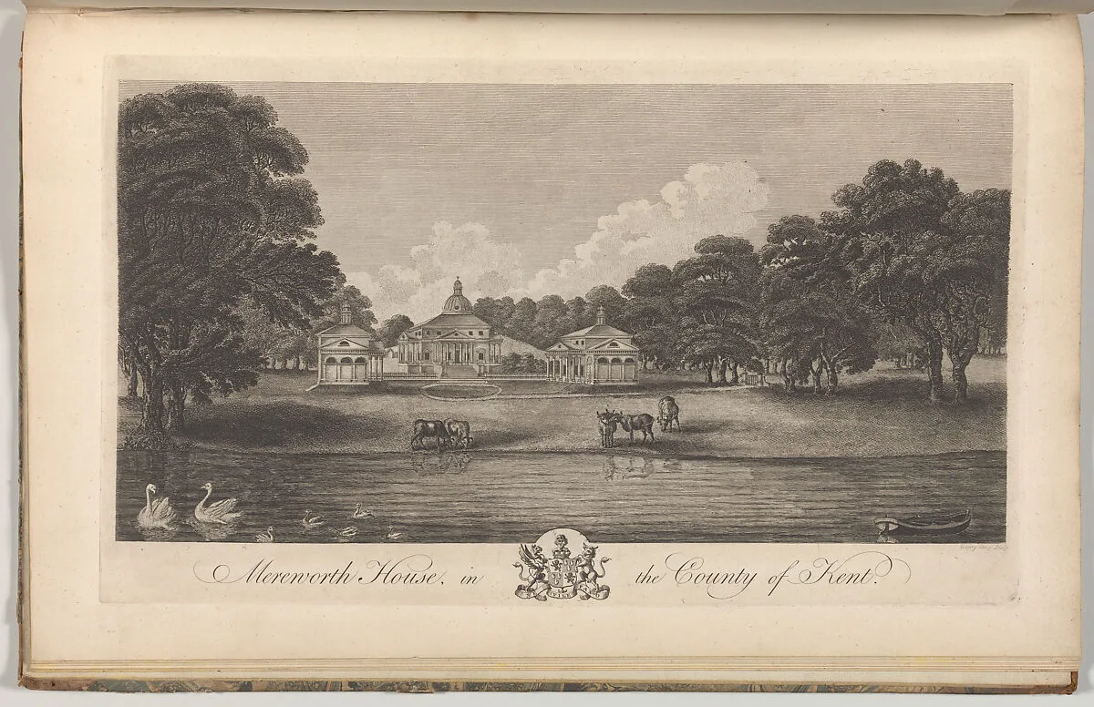 Nash Court in Boughton, in the County of Kent, from Edward Hasted's, The History and Topographical Survey of the County of Kent, vols. 1-3 — Anonymous, British, 18th century