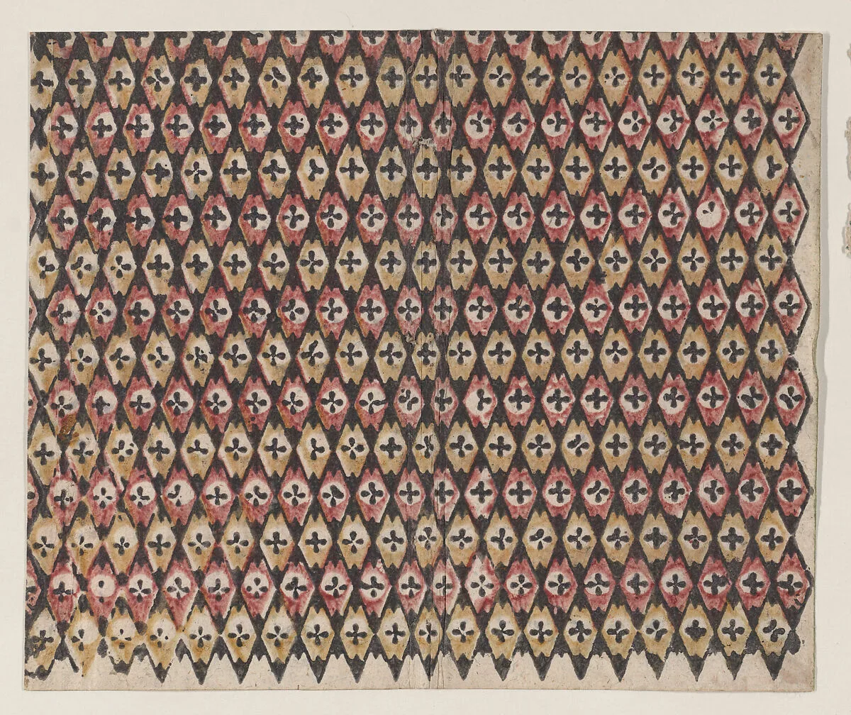Sheet with overall diamond pattern — Anonymous