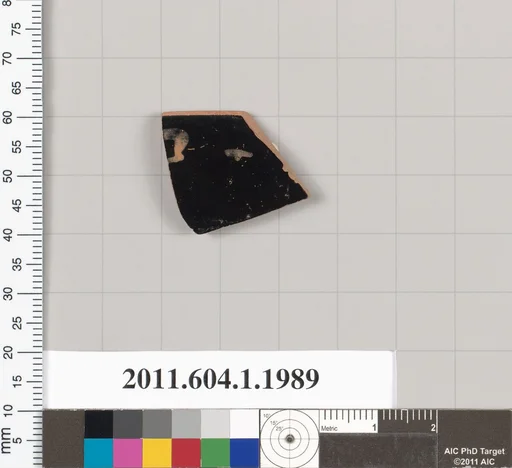 Terracotta rim fragment of a kylix (drinking cup)