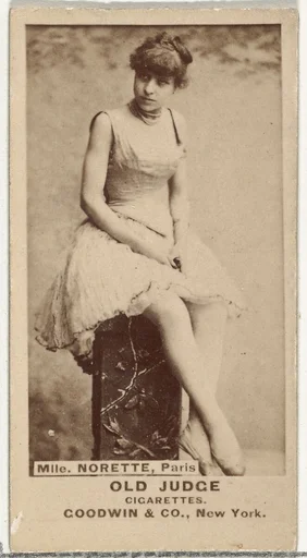 Mlle. Norette, Paris, from the Actors and Actresses series (N171) for Old Judge Cigarettes
