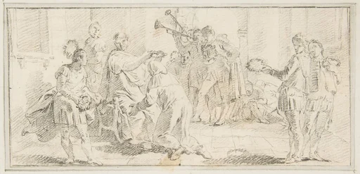 Illustration for a Book: Allegorical Scene of Coronation