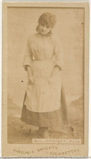 Mlle. Croizet, Paris, from the Actors and Actresses series (N45, Type 1) for Virginia Brights Cigarettes