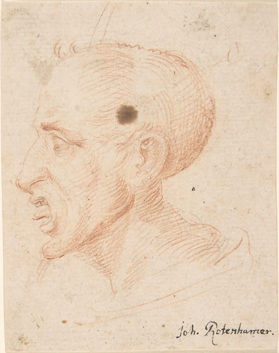 Bust of a Man Looking Left — Hans Rottenhammer the Younger|Anonymous, 17th century