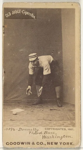 James B. "Jim" Donnelly, 3rd Base, Washington Nationals, from the Old Judge series (N172) for Old Judge Cigarettes
