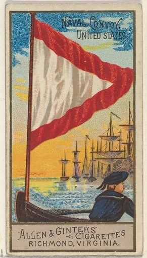 Naval Convoy, United States, from the Naval Flags series (N17) for Allen & Ginter Cigarettes Brands