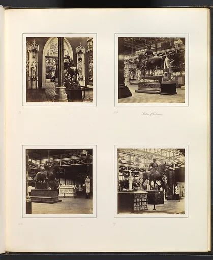 [Medieval Court; Statue of Coleoni; Equestrian Statue of Gattamelata by Donatello, from the Court of Monuments of Christian Art; Equestrian Statue of Colleone]