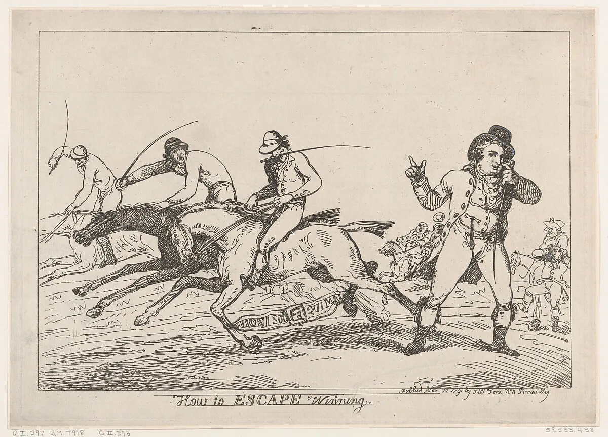 How to Escape Winning — Thomas Rowlandson|George, Prince of Wales|Samuel Chifney Jr.