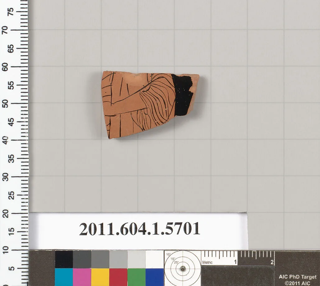 Terracotta fragment of a kylix (drinking cup) — Unknown