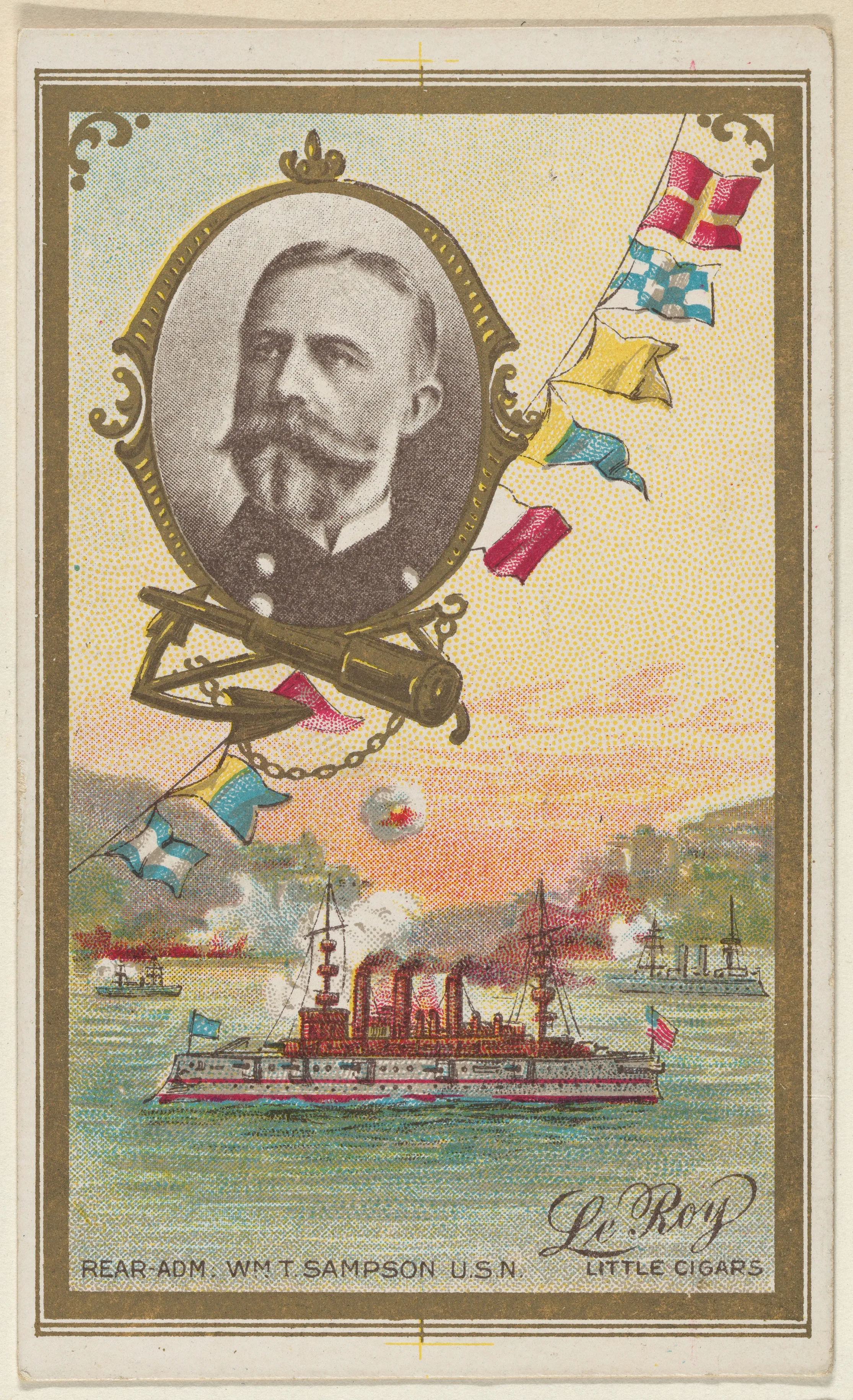 Rear Admiral William T. Sampson, U.S. Navy, from the "Generals" series (T63), issued by LeRoy Little Cigars — LeRoy Little Cigars