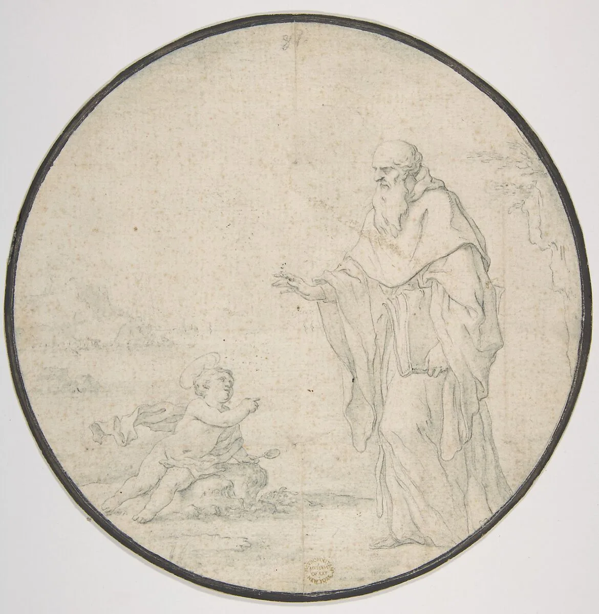 St. Augustine and the Child on the Seashore — Andrea Pozzo