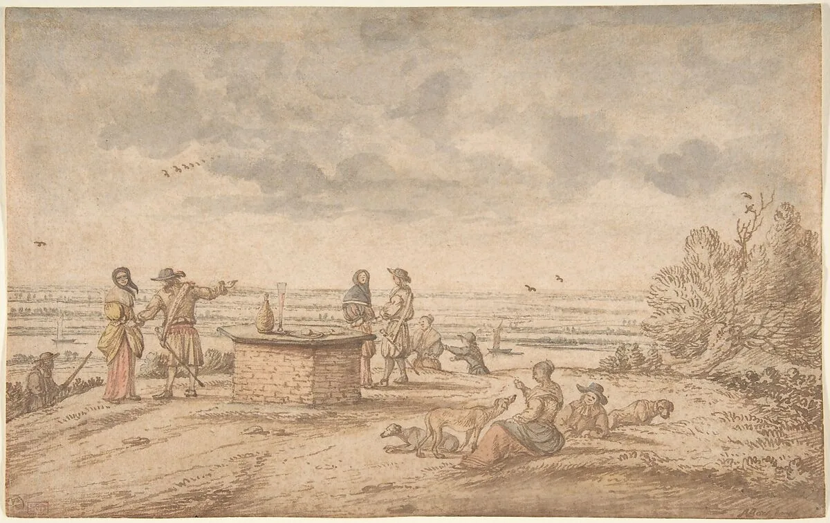 Elegant Party on the Tafelberg — Anthonie van Borssom