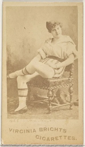 Card 465, Miss Mayall, from the Actors and Actresses series (N45, Type 1) for Virginia Brights Cigarettes