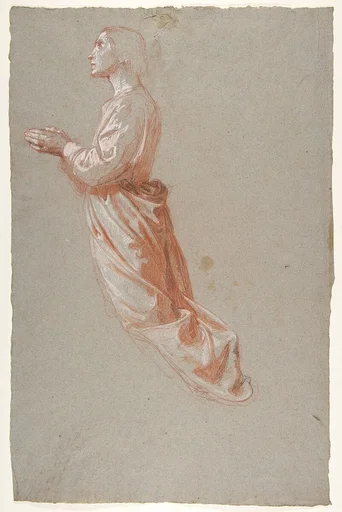 Angel (upper register; study for wall paintings in the Chapel of Saint Remi, Sainte-Clotilde, Paris, 1858)