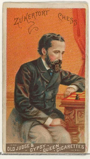 Zukertort, Chess, from the Goodwin Champion series for Old Judge and Gypsy Queen Cigarettes