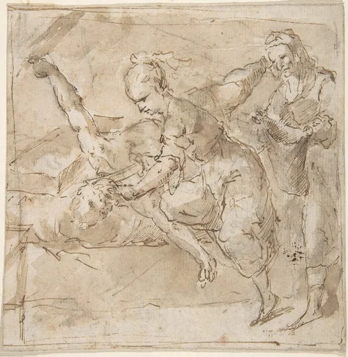 Judith Slaying Holofernes, with Old Woman Servant