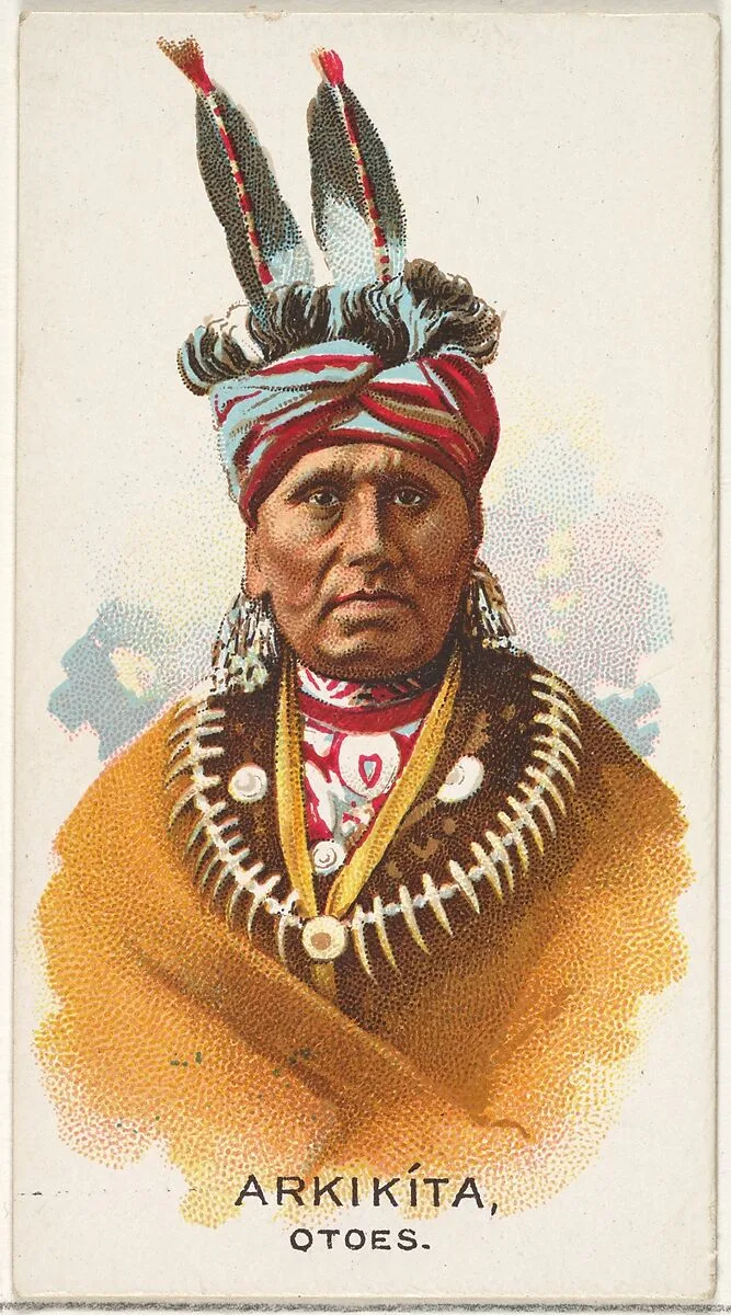 Arkikita, Otoes, from the American Indian Chiefs series (N2) for Allen & Ginter Cigarettes Brands — Allen & Ginter