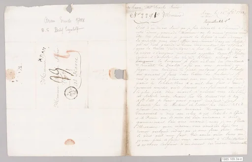 Letter with textile samples