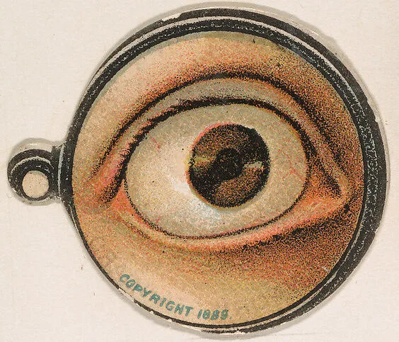 Monocle and Eye (brown), from Jocular Ocular series (N221) issued by Kinney Bros. — Kinney Brothers Tobacco Company