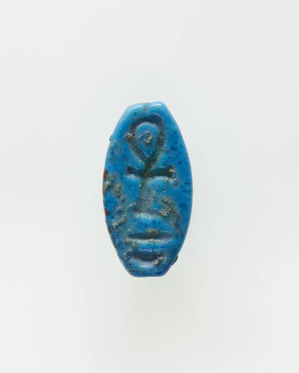 Cowroid Inscribed with an Ankh — Unknown