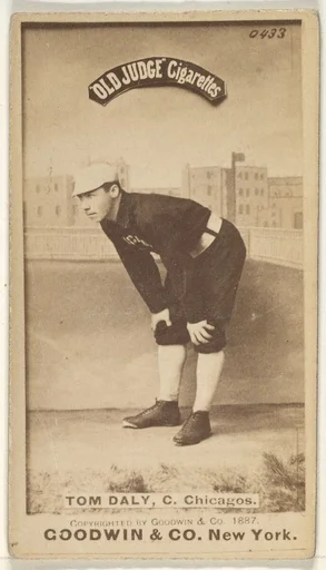 Tom Daly, Catcher, Chicago, from the Old Judge series (N172) for Old Judge Cigarettes