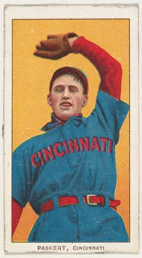 Paskert, Cincinnati, National League, from the White Border series (T206) for the American Tobacco Company