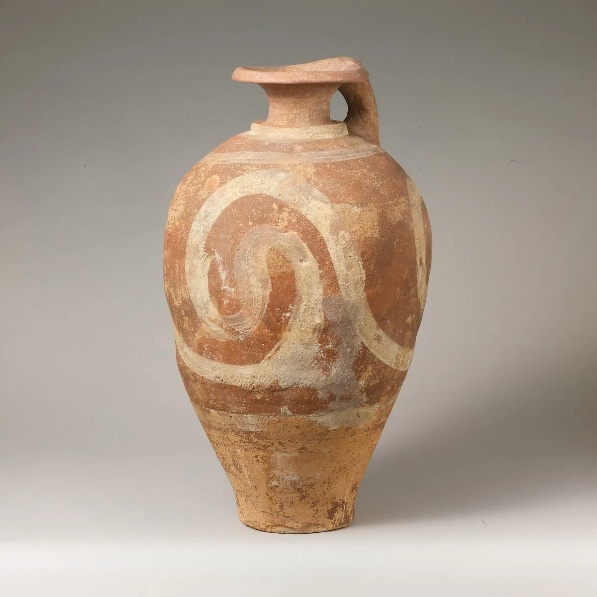 Terracotta jug with spirals — Unknown
