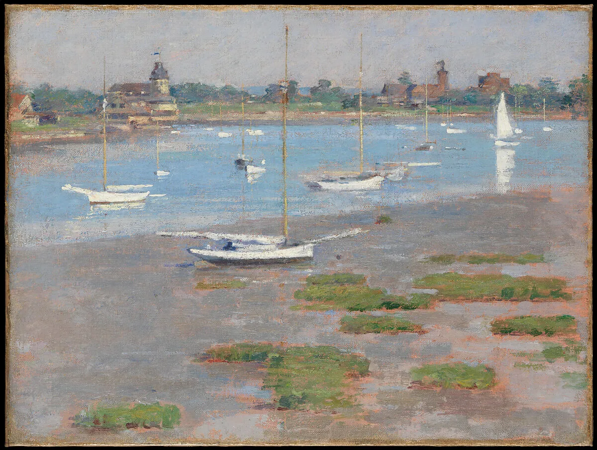 Low Tide, Riverside Yacht Club — Theodore Robinson