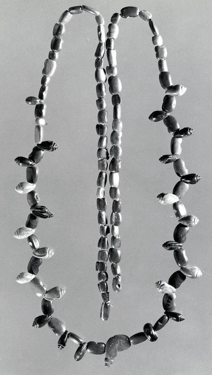 Stone Necklace with Shells and Beans — Unknown