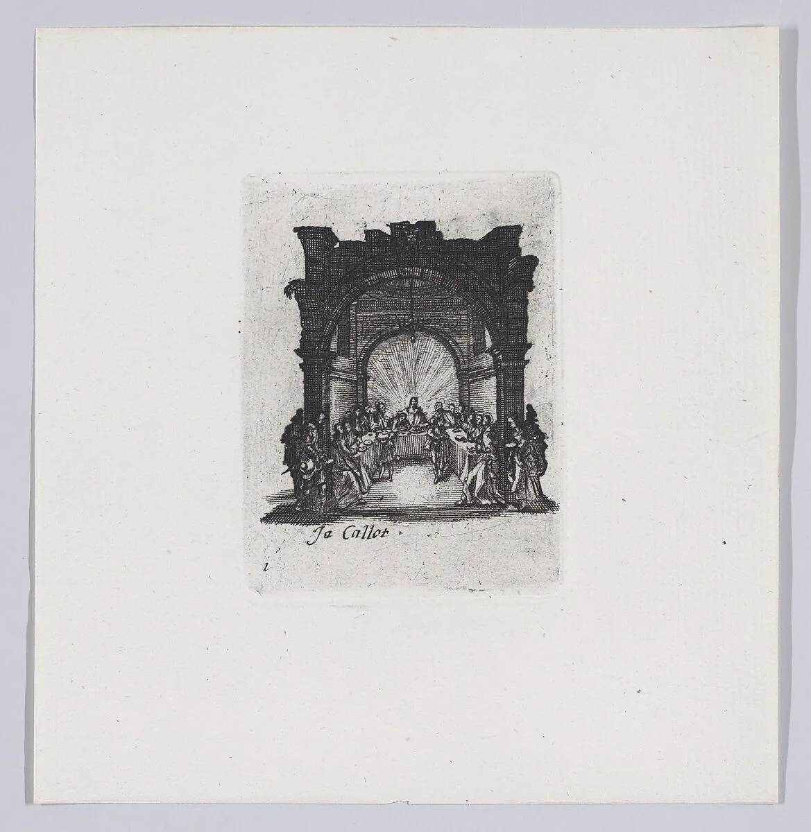 Reverse Copy of La Cène (The Last Supper), from La Petite Passion (The Little Passion) — Anonymous|Jacques Callot