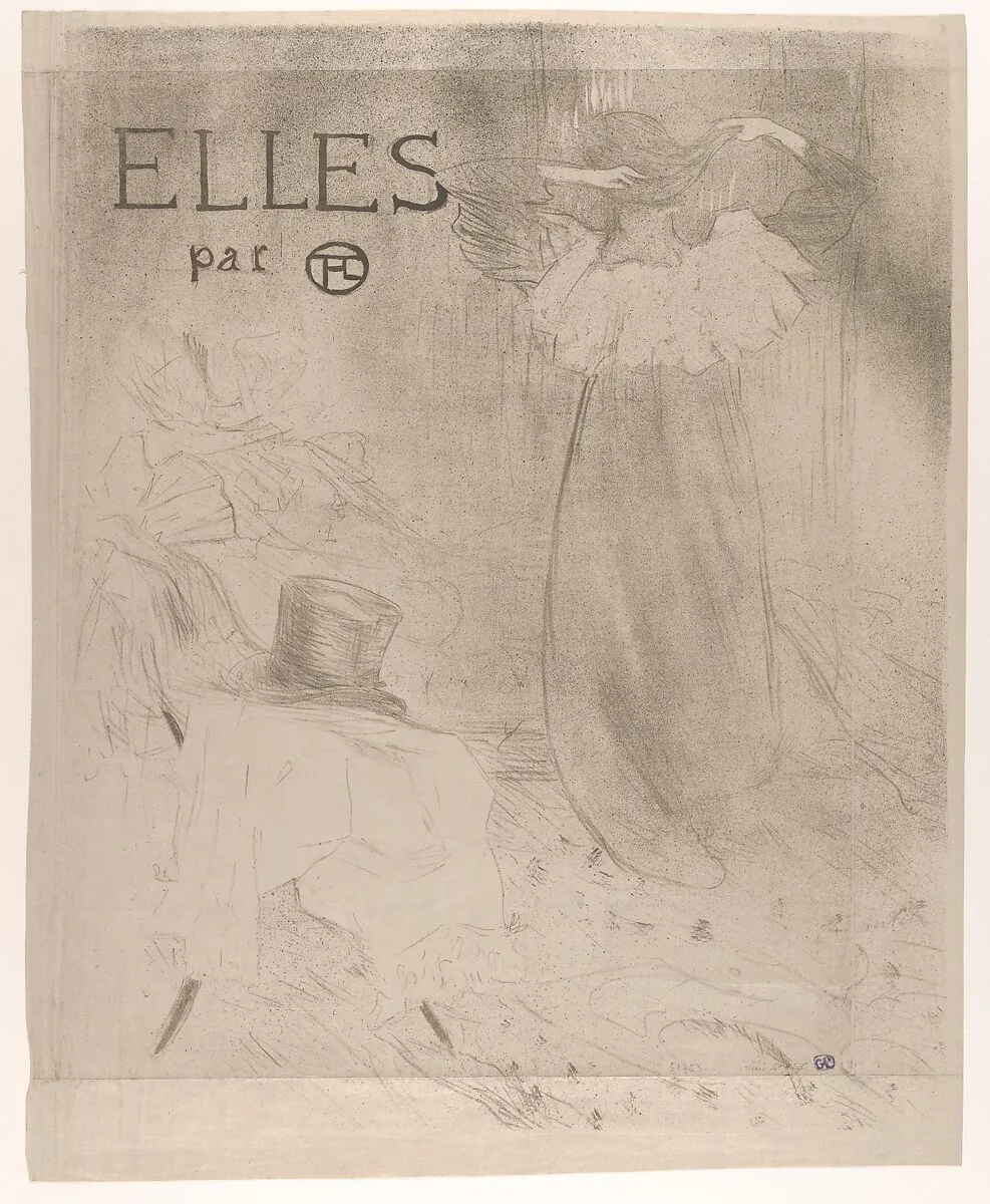 Elles (portfolio cover) — Gustave Pellet|Henri de Toulouse-Lautrec
