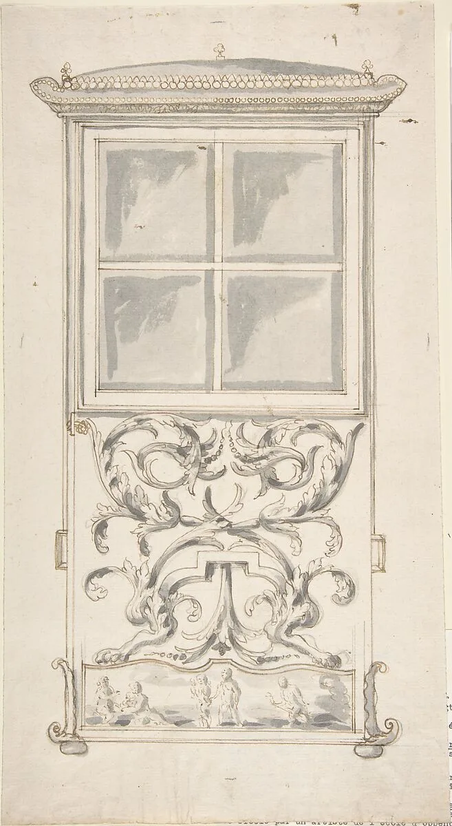 Design for a Sedan Chair — Anonymous, French, 18th century