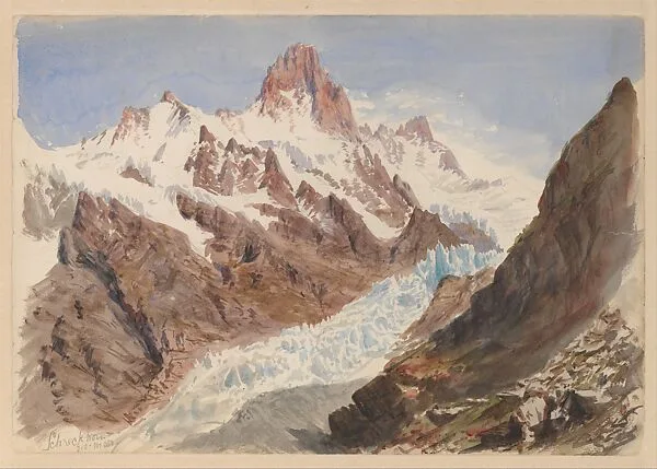 Schreckhorn, Eismeer (from "Splendid Mountain Watercolours" Sketchbook) — John Singer Sargent