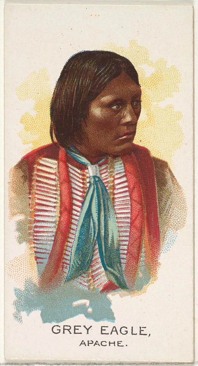 Grey Eagle, Apache, from the American Indian Chiefs series (N2) for Allen & Ginter Cigarettes Brands — Allen & Ginter