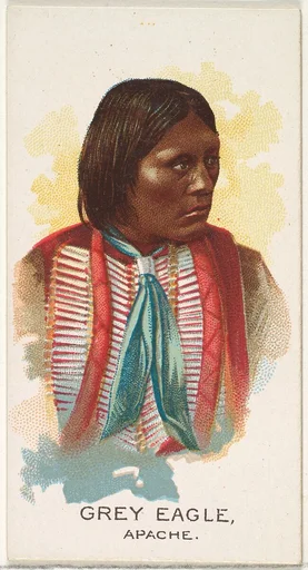 Grey Eagle, Apache, from the American Indian Chiefs series (N2) for Allen & Ginter Cigarettes Brands
