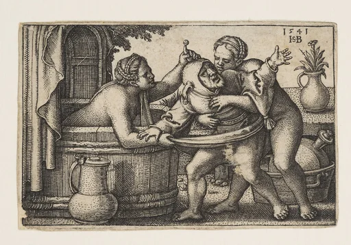 Buffoon and the Two Bathing Women