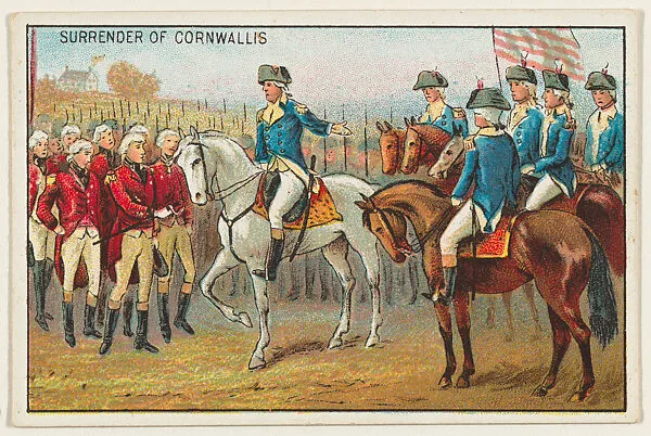 Surrender of Cornwallis, from the "Historical Events" series (T70), issued with Just Suits Cut Plug Tobacco — Unknown