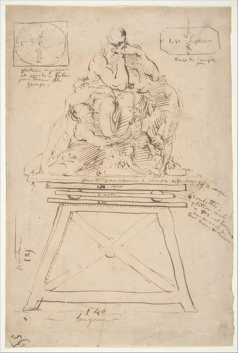 Study for the modeling stand of the Ugolino group — Jean-Baptiste Carpeaux
