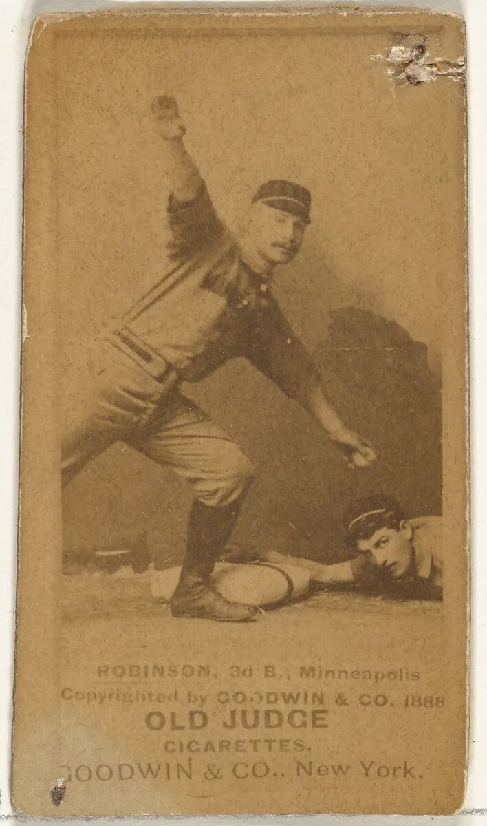 Myers C. Robinson, 3rd Base, Minneapolis, from the Old Judge series (N172) for Old Judge Cigarettes — Goodwin & Company