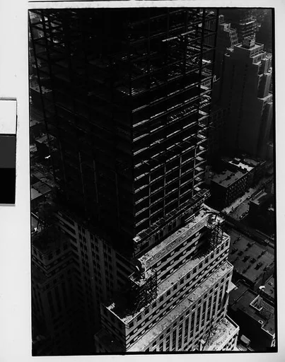 [Chrysler Building Construction Site, From Roof of Chanin Building, New York City]