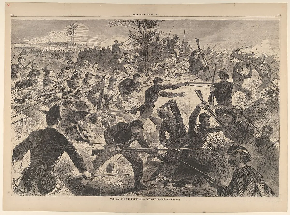 The War for the Union, 1862 – A Bayonet Charge (from "Harper's Weekly," Vol. VII) — Winslow Homer|Harper's Weekly|Harper & Brothers
