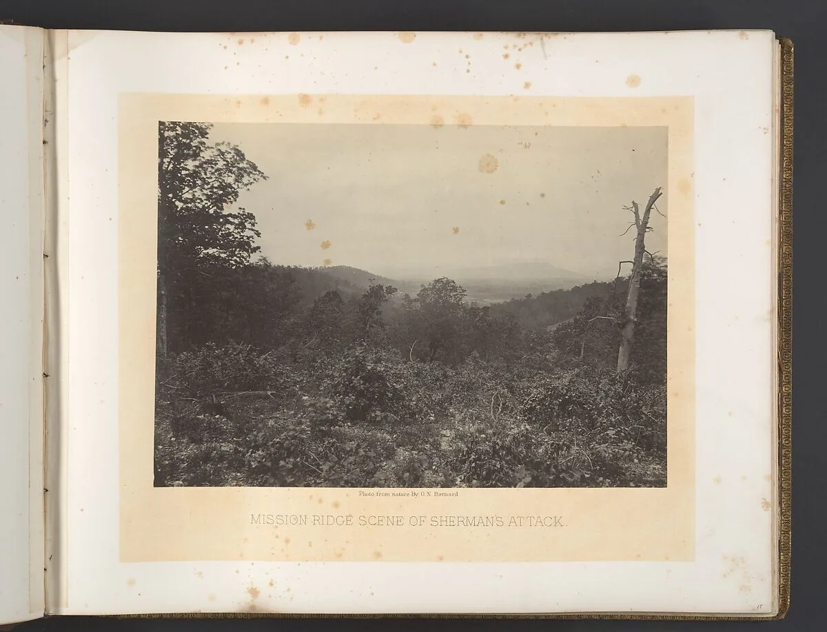 Mission Ridge Scene of Sherman's Attack — George N. Barnard